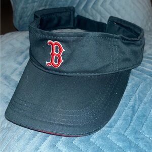 Boston Red Sox Visor Blue/Red Verizon Logo Promo Hat NEW MLB Adjustable SGA